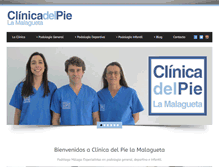 Tablet Screenshot of clinicadelpielamalagueta.com